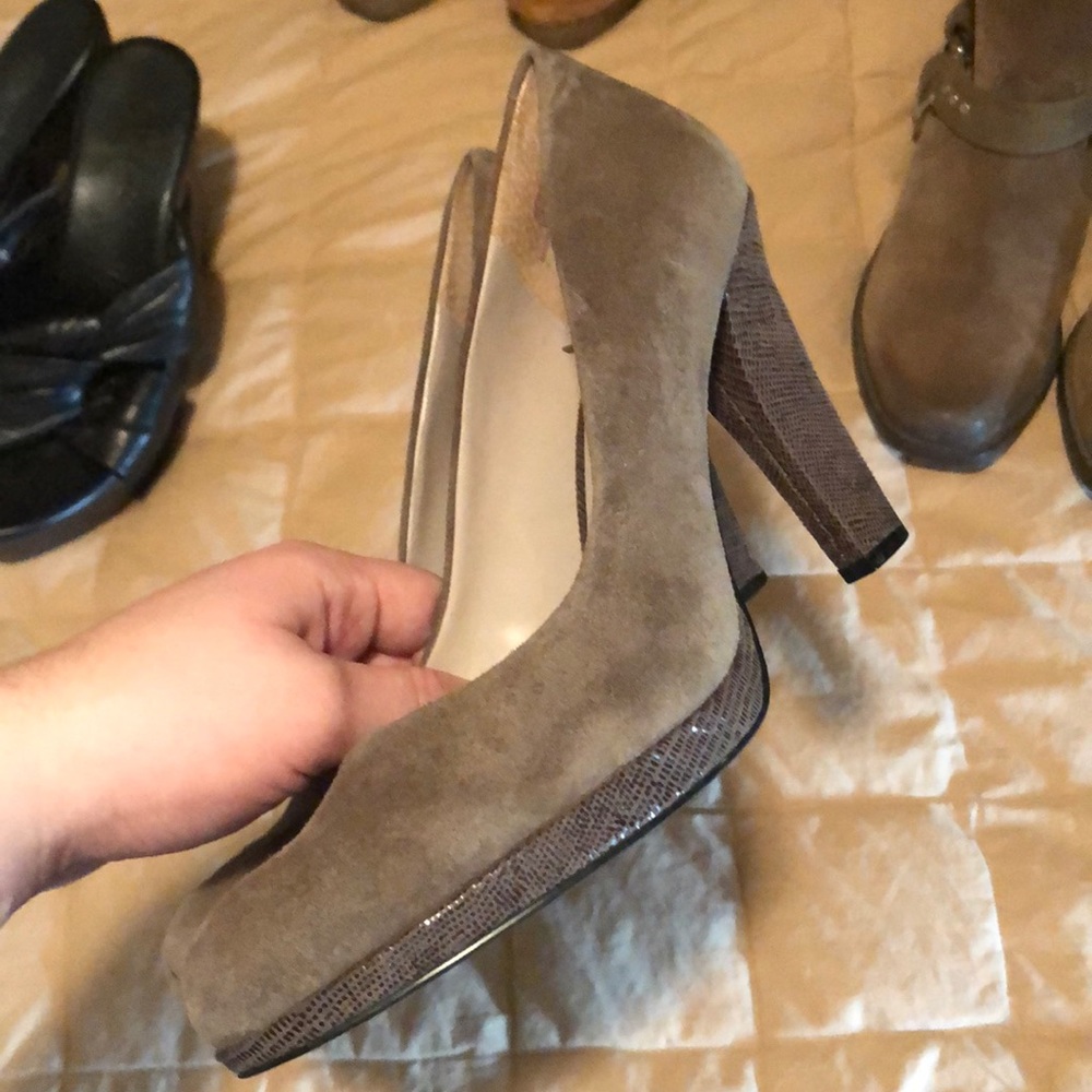 Nine West Suede Platform Pumps